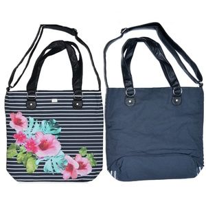 Aéropostale Floral Striped tote